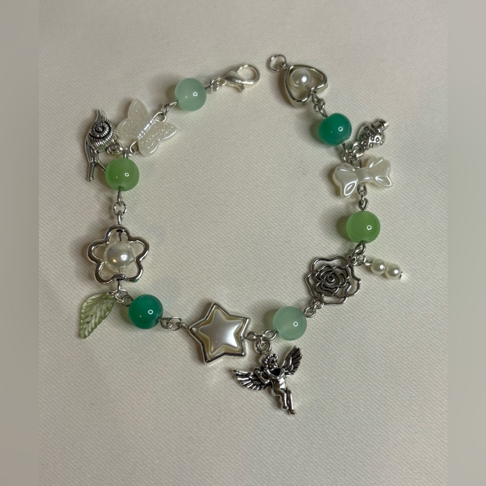 Handmade Fairy Garden Charm Bracelet